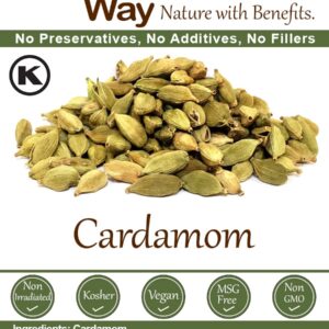 The Spice Way Cardamom Pods- (4 oz) Whole Green Cardamom Pod kosher by OK