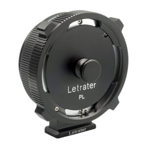 letrater pl lens mount adapter, pl to sony e/nex mount cameras a7s3/fs7/5/fx9 /a7r4/r3/a series/nex series (pl-e/pl-nex black)