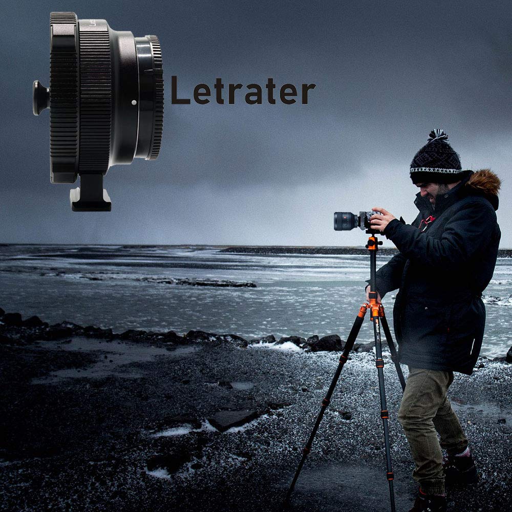 Letrater PL Lens Mount Adapter, PL to Sony E/NEX Mount Cameras A7S3/FS7/5/FX9 /A7R4/R3/a Series/Nex Series (PL-E/PL-NEX Black)