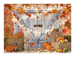 funnytree 8x6ft fall thanksgiving photography backdrop autumn pumpkin harvest barn background maple baby shower banner decoration birthday party supplies photo booth prop