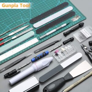 Gundam Model Tools Kit, LIFEGOO Upgraded Version 42Pcs Hobby Building Tools Kit with Plastic Tool Case Modeler Basic Tools Craft Set Perfect for Gundam Car Model Building Repairing and Fixing