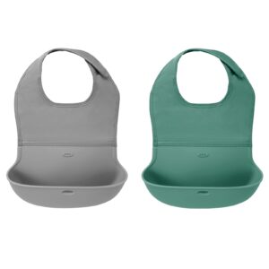 oxo roll-up bib (2 pack) limited edition sage/gray