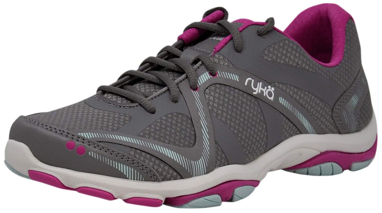 Ryka Women's Influence Frost Grey/Rose/Pale Aqua Training Shoe 6 W US