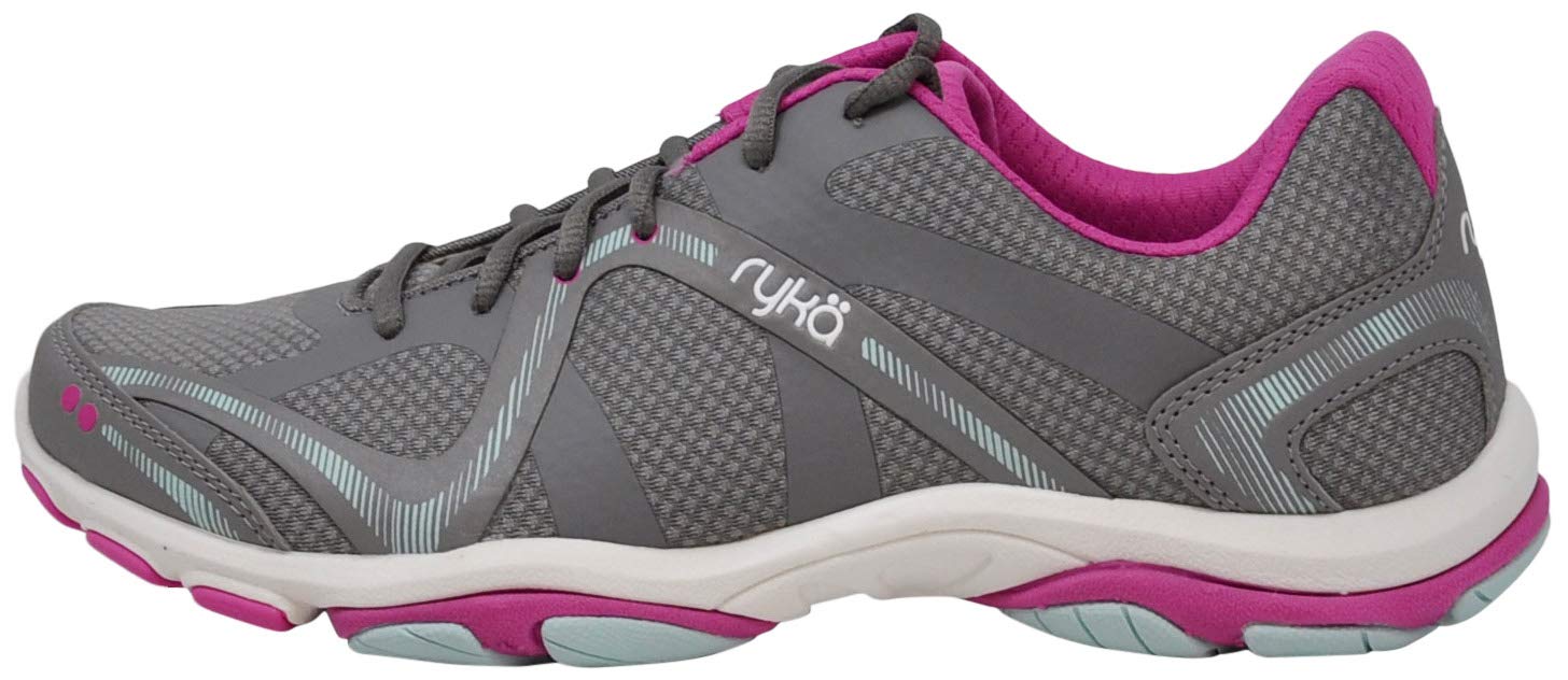 Ryka Women's Influence Frost Grey/Rose/Pale Aqua Training Shoe 6 W US