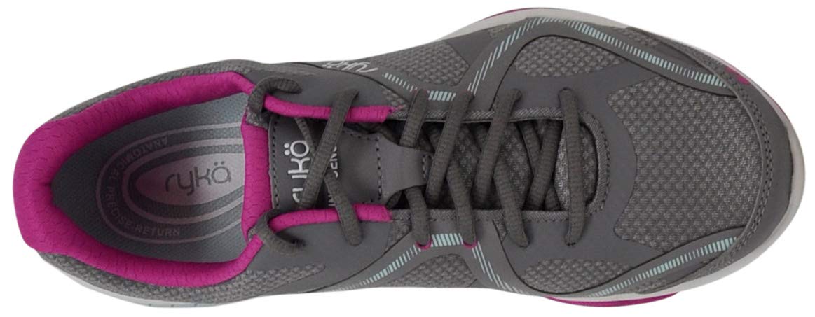 Ryka Women's Influence Frost Grey/Rose/Pale Aqua Training Shoe 6 W US