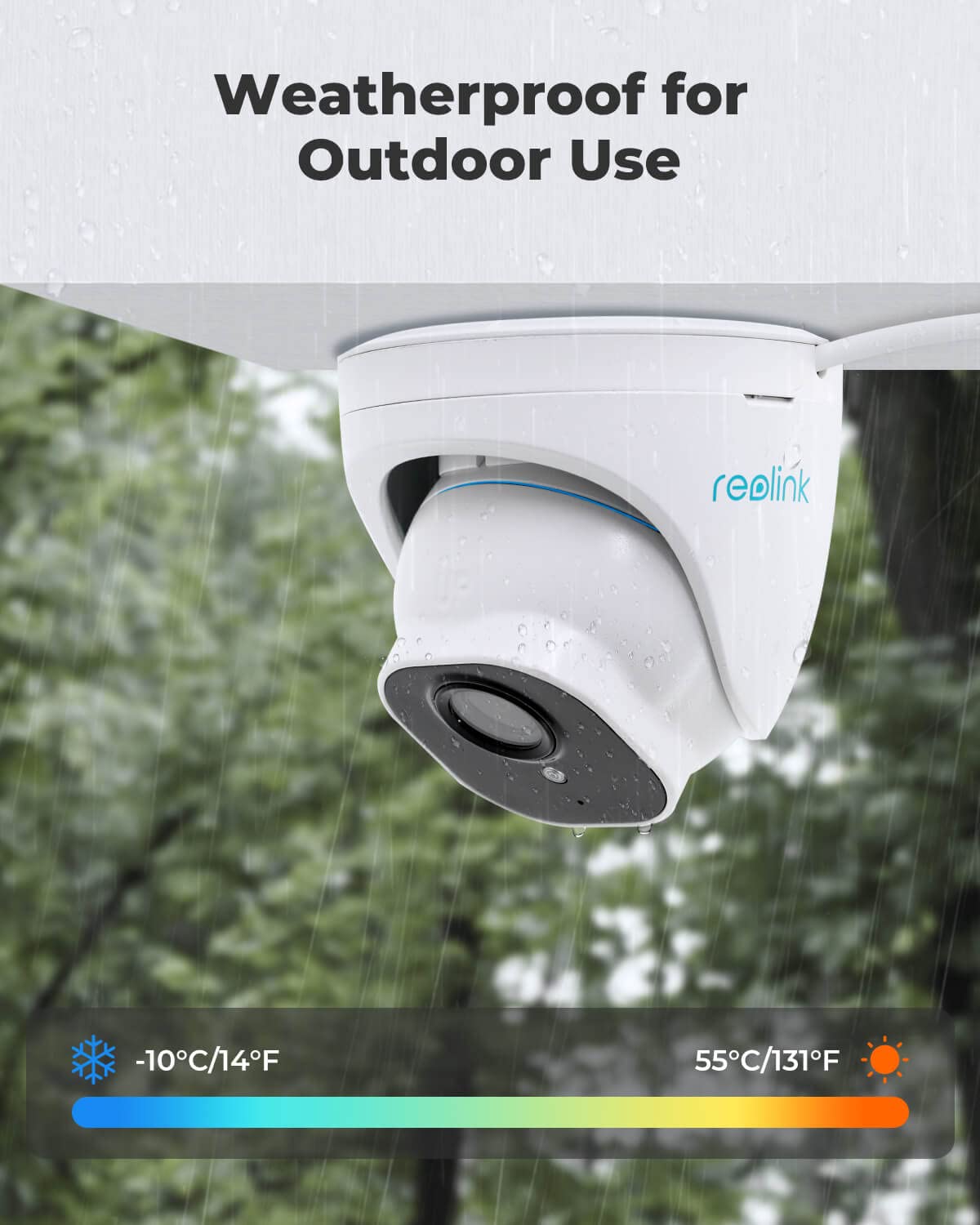 REOLINK Security Camera Outdoor, IP PoE Dome Surveillance Camera, Smart Human/Vehicle Detection, Work with Smart Home, 100ft 5MP HD IR Night Vision, Up to 256GB microSD Card, RLC-520A