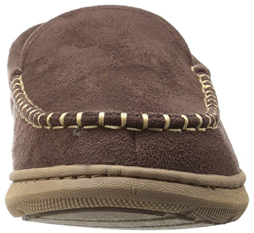 Dockers Men's Premium Ultra-Light Moccasin Slipper with Memory Foam, (Brown, 14)