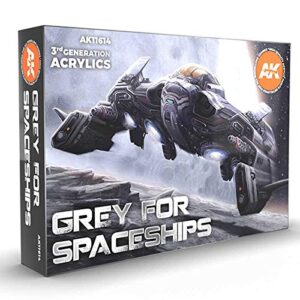 ak-interactive 3g grey for spaceships set 11614 - model building paints and tools # ak1614