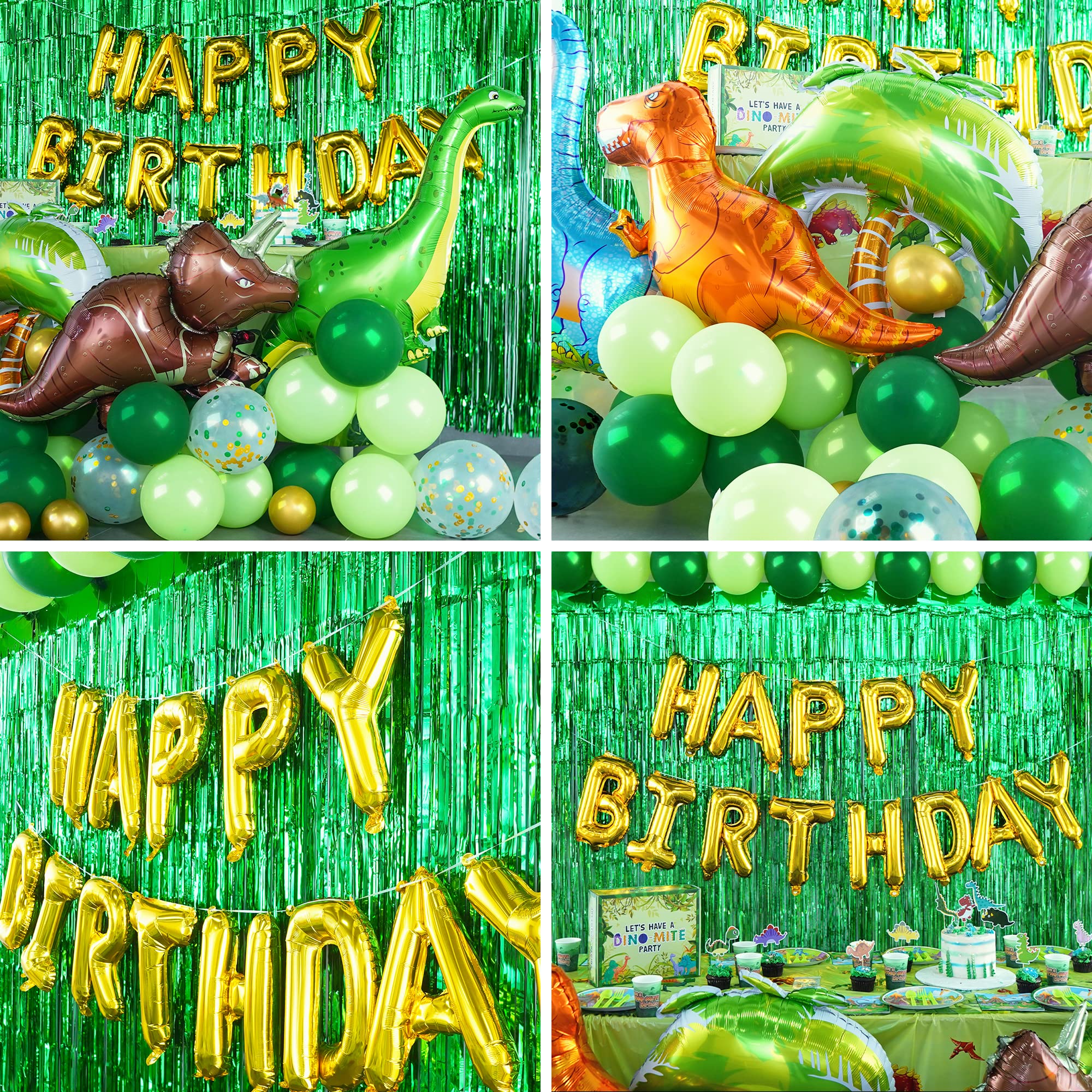 Partyville Dinosaur Party Decorations - Dinosaur Birthday Party Supplies Kit (SERVES 16) With Plates Cups Napkins Banner Cutlery BALLOON PUMP Tablecloth AND MUCH MORE