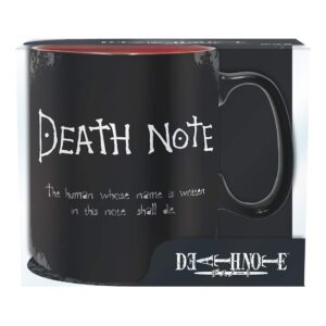 ABYSTYLE Death Note Shinigami Ceramic Coffee Tea Mug 16 Oz. Features Shinigami & First Rule of Death Anime Manga Drinkware Home Essential Gift