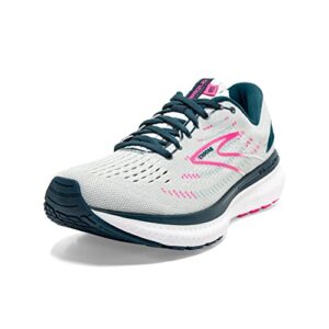brooks women's glycerin 19 neutral running shoe - ice flow/navy/pink - 5