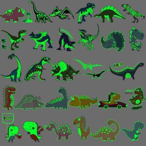 ooopsiun luminous dinosaur temporary tattoos for kids - 90 styles glow in the dark, dinosaur birthday party decorations supplies favors for boys kids