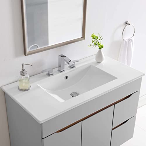 Modway EEI-4203-WHI Cayman 36" Bathroom Sink, White