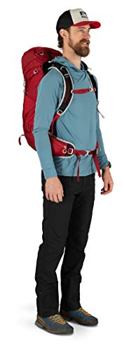 Osprey Talon 33L Men's Hiking Backpack with Hipbelt, Cosmic Red, S/M