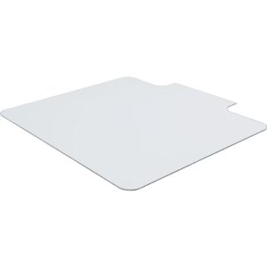 lorell glass chairmat with lip chair mat, clear