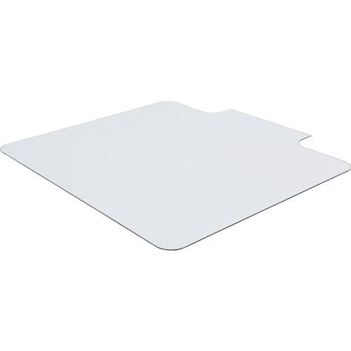 Lorell Glass Chairmat with Lip Chair Mat, Clear