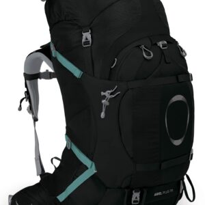 Osprey Ariel Plus 70L Women's Backpacking Backpack, Black, WM/L