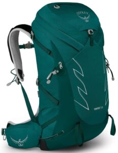 osprey tempest 34l women's hiking backpack with hipbelt, jasper green, medium/large