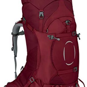 Osprey Ariel 55L Women's Backpacking Backpack, Claret Red, WXS/S