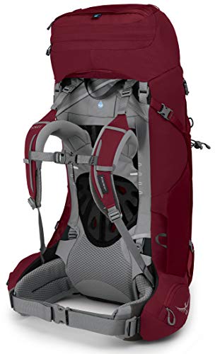 Osprey Ariel 55L Women's Backpacking Backpack, Claret Red, WXS/S