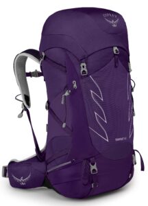 osprey tempest 40l women's hiking backpack with hipbelt, violac purple, wxs/s