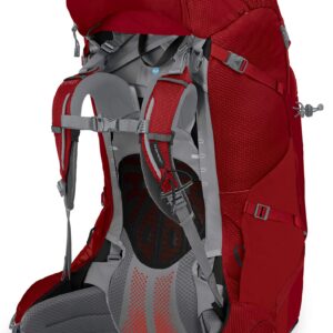 Osprey Ariel Plus 85L Women's Backpacking Backpack, Carnelian Red, WXS/S