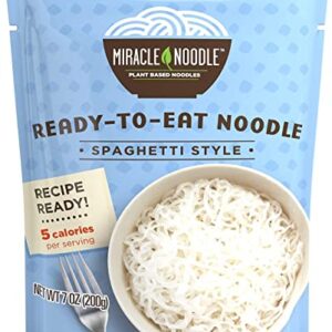 Miracle Noodle Spaghetti Noodles - Shirataki Noodles. Ready To Eat, Konjac, Low Carb, Keto, Paleo, Vegan, Gluten Free, Low-Calorie Pasta - 7 Oz, 6-Pack