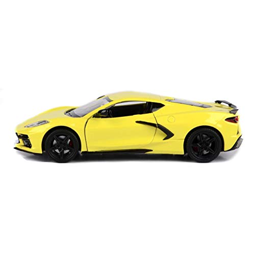 Motor Max 2020 Chevy Corvette C8 Stingray, Yellow 79360YL - 1/24 Scale Diecast Model Toy Car