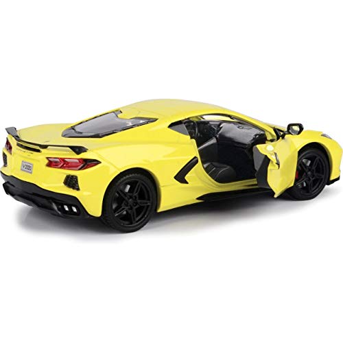 Motor Max 2020 Chevy Corvette C8 Stingray, Yellow 79360YL - 1/24 Scale Diecast Model Toy Car