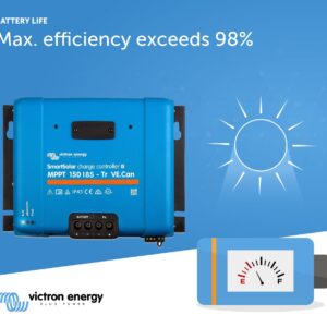 Victron Energy SmartSolar MPPT Tr VE. Can 150V 85 amp 12/24/36/48-Volt Solar Charge Controller (Bluetooth)