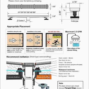 Neodrain 24-Inch Linear Shower Drain,with 2-in-1 Flat & Tile Insert Shiny Black Cover, Rectangle Shower Floor Drain, Floor Shower Drain with Adjustable Leveling Feet, Hair Strainer