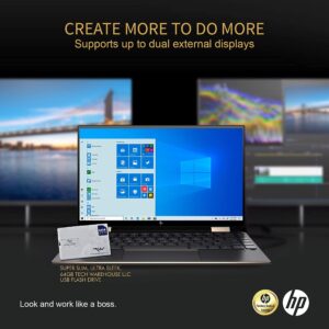 HP Spectre x360 GEM Cut 13.3" FHD Touch Laptop, Intel i7-1065G7, 16GB RAM, 1TB SSD, Bang & Olufsen, Fingerprint Reader, Stylus, Nightfall Black, Win 10 Pro, 64GB TechWarehouse Flash Drive
