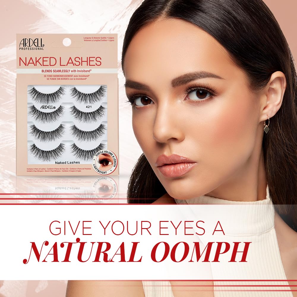 Ardell Strip Lashes Naked Lashes #421, 4 Pairs x 1-Pack