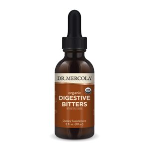 dr. mercola organic digestive bitters, 1 bottle (2 fl oz.), supports normal digestion and overall gastrointestinal health*, non gmo, soy free, gluten free, usda organic