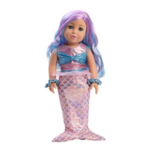 adora amazon exclusive amazing girls collection, 18” realistic doll with mermaid outfit, birthday gift for kids and toddlers ages 6+ - mermaid millie!