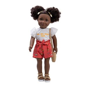 adora amazon exclusive amazing girls collection, 18” realistic doll with changeable outfit and movable soft body, birthday gift for kids and toddlers ages 6+ - jada fab foodie