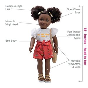 ADORA Amazon Exclusive Amazing Girls Collection, 18” Realistic Doll with Changeable Outfit and Movable Soft Body, Birthday Gift for Kids and Toddlers Ages 6+ - Jada Fab Foodie