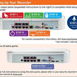 Lorex 4K Ultra HD 8-Channel Fusion Series PoE Network Video Recorder with 2TB Storage, Smart Motion Detection and Smart Home Compatibility