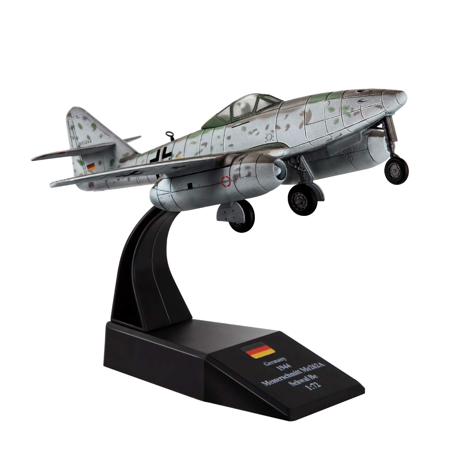 HANGHANG 1/72 Messerschmitt Me 262A Fighter Attack Plane Diecast Military Models Metal Airplane Models for Collection or Gift