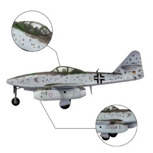 HANGHANG 1/72 Messerschmitt Me 262A Fighter Attack Plane Diecast Military Models Metal Airplane Models for Collection or Gift