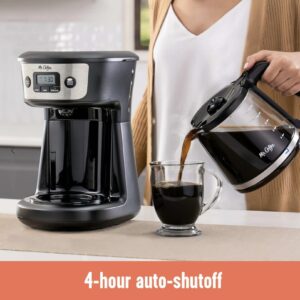 Mr. Coffee 12-Cup Programmable Coffeemaker, Strong Brew Selector, Stainless Steel.