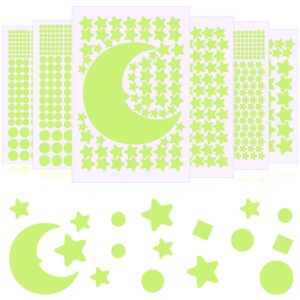 969 pieces glow in the dark stars stickers moon stars and dots wall stickers starry ceiling and adhesive wall decals for kids bedroom decals party decoration, green