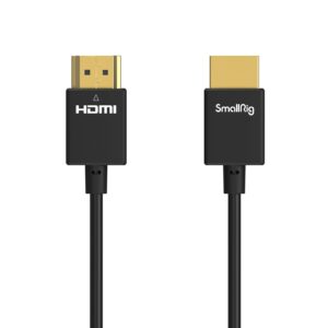 smallrig upgraded ultra thin hdmi cable 55cm/1.8ft (a to a), 4k hyper super flexible slim cord, high speed supports 3d, 4k@60hz, ethernet, arc type-a male to male for camera, monitor, gimbal - 2957b