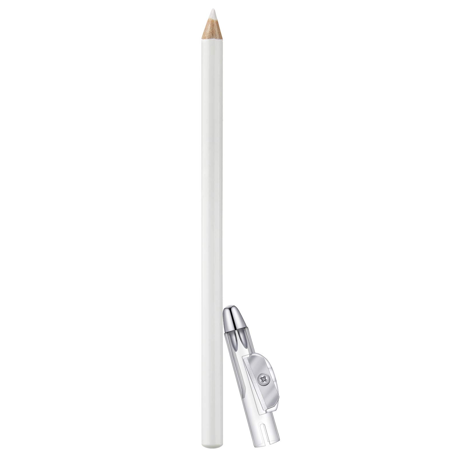 Eye Liner Pen Soft Strokes Eyeshadow Eye Silkworm Brighten Pencil Beauty Makeup Tool Eyeliner Pencil 2-In-1 Eye Liner Pencil with Built-in Sharpener Christmas Valentine's Day Present (White)