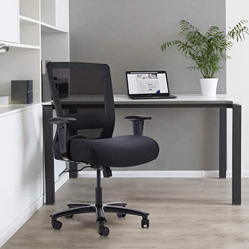 CLATINA Big and Tall Executive Chair Ergonomic with 400lbs High Capacity and Lumbar Support for Home Office Black BIFMA Certification No.5.11 (1)