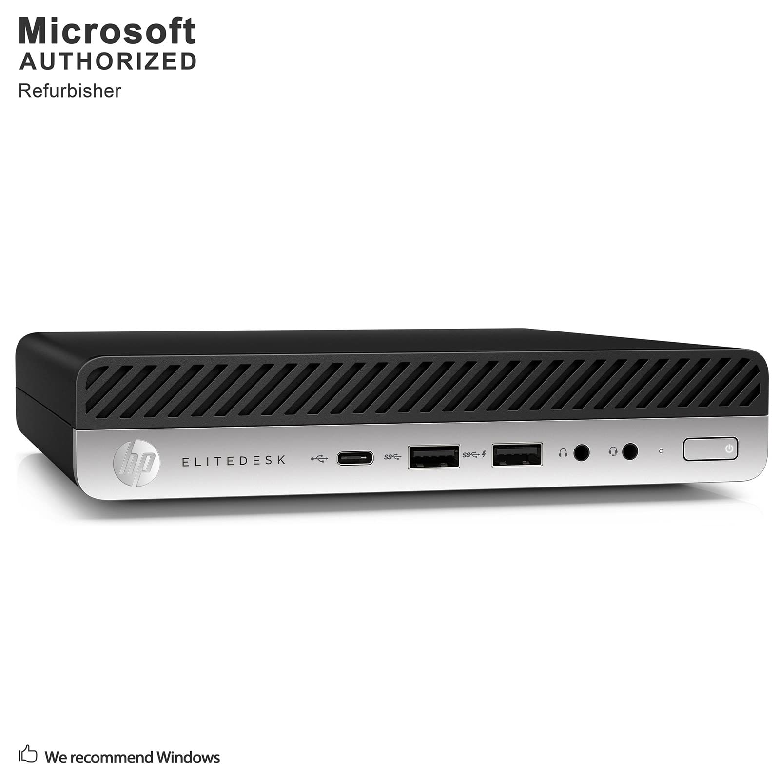 HP EliteDesk 800 G3 Desktop Mini Business PC Windows 10 Computer (Intel Core i5-6500T up to 3.1GHz, 8GB DDR4 RAM, 256GB SSD, WiFi, Bluetooth, USB Type-C 3.1, 2 x DisplayPort, Win 10 Pro) (Renewed)