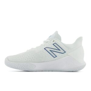 new balance women's fresh foam x lav v2 hard court tennis shoe, white/laser blue, 8.5