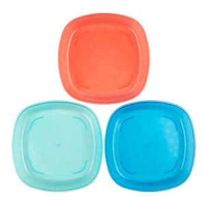 dr. brown's stackable plate set for toddlers and babies, bpa free - 3-pack, 4m+