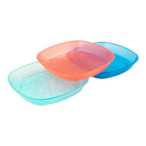 Dr. Brown's Stackable Plate Set for Toddlers and Babies, BPA Free - 3-Pack, 4m+