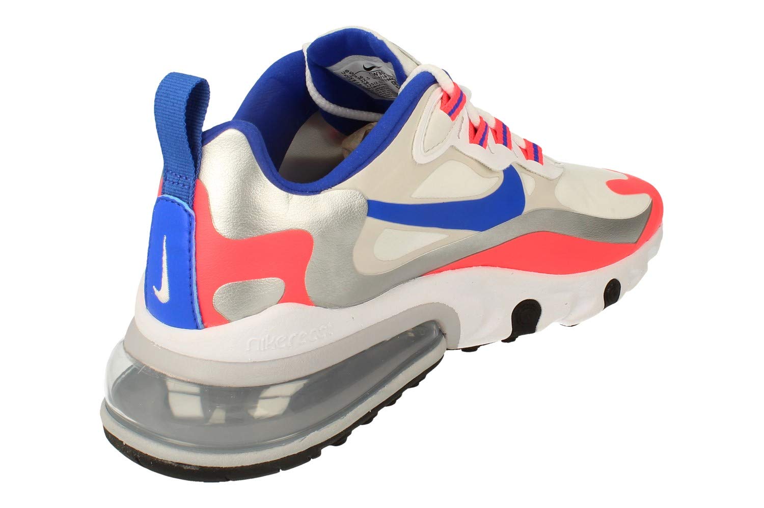 Nike Womens Air Max 270 React Running Trainers CW3094 Sneakers Shoes (UK 7 US 9.5 EU 41, White Racer Blue Flash Crimson 100)